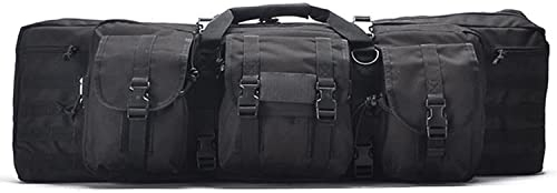 ANSNOW Gewehrkoffer, Langer Gewehrkoffer, Multifunktionale Taktische Waffentasche, Weicheentasche, Airsoft-Koffer, Taktische Taschen Für Waffen, Waffen-Tragekoffer Für Die Jagd, Angeln/Schwarz/118*3