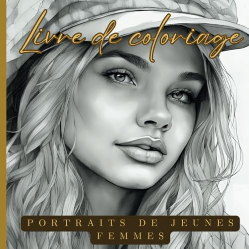 Livre de Coloriage: Portraits de jeunes femmes | Coloriage créatif pour ado, adulte ou senior | Idée cadeau pour Noël, anniversaire, pour différentes occasions | Amateur d'Art et Beauté Féminine |