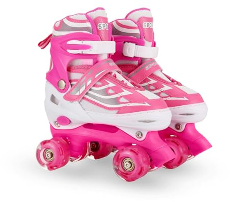YIWEOG Patines con Luces niñas de 5 a 8 años, Patines en línea Ideales para de 6 a 12 años, Patines en línea de tamaño Ajustable para pequeños