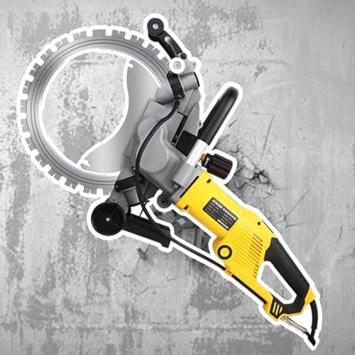Nicvrea Sega Circolare per Calcestruzzo, Sega Circolare per Calcestruzzo con Motore Ad Alta Potenza, Sega Circolare Elettrica per Calcestruzzo con Siste-ma di Abbattimento Polveri Ad Acqua