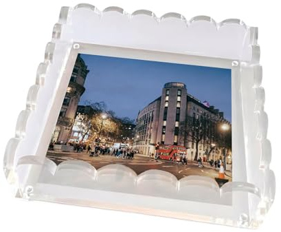Inserto de cajón - Bandeja transparente ondulada, bandeja acrílica decorativa | Bandeja para cubiertos para cajones, marco de fotos fabricado en acrílico - diseño mate magnético bandeja para guardar c