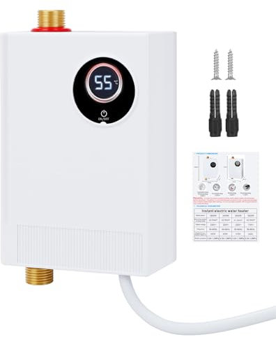 Jellybibo Scaldabagno elettrico Itat da cucina 220V 3800W Mii Takle Scaldabagno con indicatore di temperatura a LED Scaldabagno elettrico Itat piccolo per cucina e bagno