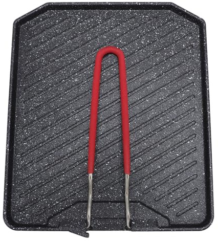 YIZISECCE Grillpanna bärbar lätt non-stick – camping – grillplatta (stil 1)