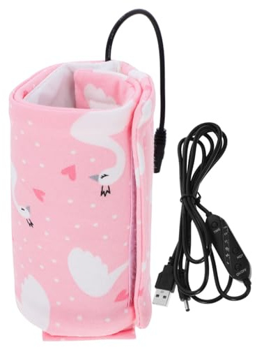 SOPOTUTU Manchon Chauffant Biberon USB Réglable avec Minuterie Isolation Thermique Sécurisée et Protection Anti-Fuite pour Biberons Chauffe Lait Portable pour Parents