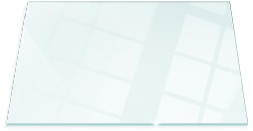Glasplatte für Öfen Vorlegeplatte Hartglas Transparent 100x70 cm - Rechteckig Bodenplatte Glasplatte für Kamin Funkenschutzplatte aus Glas für Kaminöfen