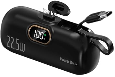 Ahuuen Caricabatterie Power Bank, caricabatteria per telefoni - Power Bank PD 22,5 W 5000 mAh con display LCD | Caricatori portatili per telefoni cellulari per smartphone, tablet, cellulari