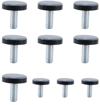 Gutol 10 Stück Teflon-Bodengleiter Mit M8-Gewinde Für Tische, Stühle, Couchtische Und Möbelzubehör, Durchmesser 25 Mm