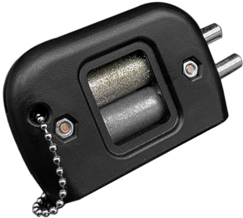 Homoyoyo Afilador de Patines de Hielo Portátil, Piedra de Afilar para Patines, Accesorio Compacto de Abs Negro para Hockey sobre Hielo, Herramienta Práctica para Afilar Cuchillas