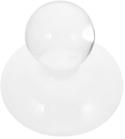 Homoyoyo Mortero de Laboratorio de Cristal Sintético 1pieza Cabeza Redonda Esmerilada, Compacto y Resistente para Moler Pigmentos, Hierbas y Especias en Cocina, Farmacia y Estudio