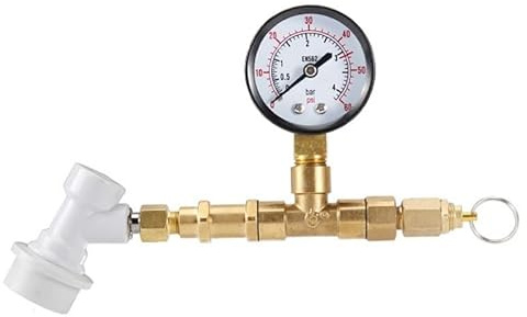 Brewing pressure fermentation valve pressure gauge 0-60Psi, with balloon lock disconnect device, used for home brewing fermentation control