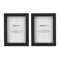 Amazon Basics Marco para fotos con paspartú, 18 x 13 cm con paspartú de 10 x 15 cm, Rectangular, Negro, Paquete de 2
