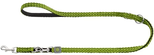 HUNTER Verstellbare Hundeführleine HILO, Farbe: limette, leichtes 3D-Mesh-Material, griffiges Nylon, dreifach verstellbar, schnelltrocknend, witterungsbeständig, Größe: 15/200