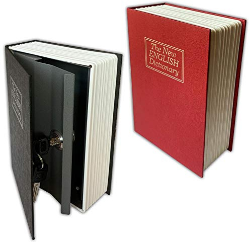 2er Set Büchersafe Buchattrappe Geldkassette Buch Attrappe Inkl. Schlüssel Buchsafe Bücher Safe Buchtresor Wörterbuch Geheimsafe
