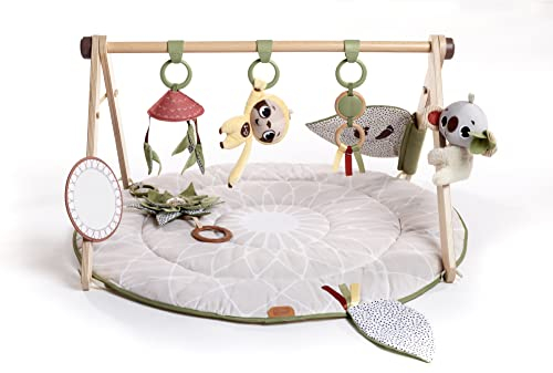 Tiny Love Luxe Developmental Gymini, Stylish Wooden Baby Play Gym with Music, 0+ Months, Baby Play Mat, 20 Activities, Musical Take-Along Toy, Premium Fabrics, 12 Milestone Cards, Boho Chic