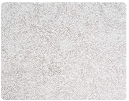 LindDNA Tischset Square aus recyceltem Hippo Leder in der Farbe White-Grey mit Einer Größe von 35x45cm, 98935