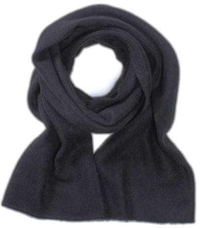 Tumelo Schal Damen & Herren, edler 100% Kaschmirschal, Unisex, warmer Strickschal, weicher Wollschal - Schwarz