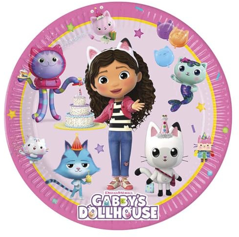 PROCOS Gabby´s Dollhouse Paper Party Plates (8pk - 9in / 23cms)