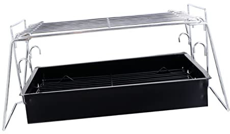 Supvox Holzkohlegrill Mit Faltbarem Edelstahl-grillrost Kompakt Und Tragbar Für Camping Angeln Und Outdoor-aktivitäten Geeignet Für Personen