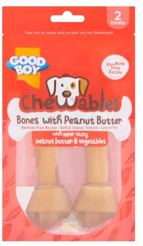 Good Boy Chewables Peanut Butter Medium Bones Dog Treats 158g