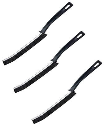 3 Pezzi Spazzola per la Pulizia Delle Fessure,Spazzola Multifunzionale Manico Lungo,Spazzola per Fessure Strette Setole Dure Spazzola per la Pulizia Profonda di Bagno,Scanalature di Porte e Finestre