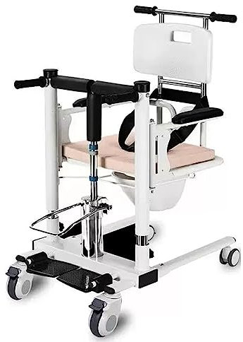 KJZQXYX Home-Shift-Maschine, Seniorenpflege-Shift-Lift-Toilettenstuhl, tragbare Toiletten, Patientenlift-Rollstuhl für zu Hause, leicht zu tragen (D)