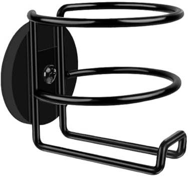 Magnetisk kopphållare, rostfritt stål dryckeshållare, väggmonterad bilkopphållare för kylskåp, gräsklippare, löpband, lämplig för askfat, kaffekoppar och dryckesburkar – svart
