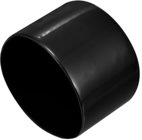 sourcing map Lot de 2 embouts en caoutchouc vinyle pour filetages et tubes ronds, 60 mm, noir