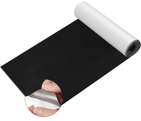 ddckj Filz Selbstklebend 3mm 42 x 230 cm Klebefilz Selbstklebend Schwarz selbstklebender filz camper für Couch Tischbeine Stuhlmöbelfüße DIY Box Liner Bilderrahmen Cup Mat