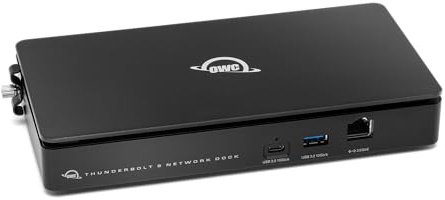 OWC Thunderbolt 5 Dual 10GbE Network Docking Station, 1 x 2.5GbE, 3 x TB5, 4 x USB 10Gb/s, Up to 3 8K Displays and up to 20Gb/s NAS Access