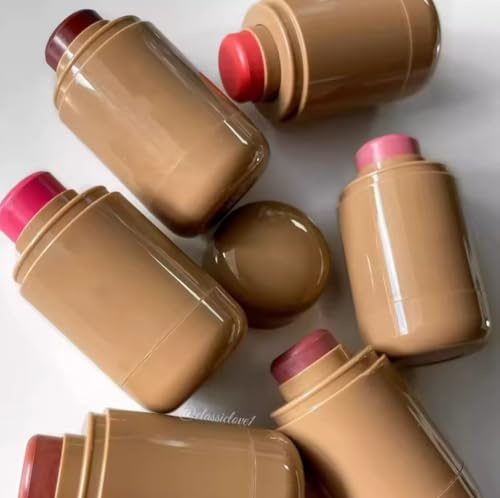 2 colori Trucco Guancia Blush Crema Fard Stick Blush in Stick Cremoso – Fard Viso Lunga Durata con Finitura Glow Naturale