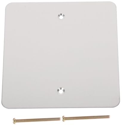 CTIRCHIU Placa de Cubierta Ciega de Tomacorriente Eléctrico de Acero Inoxidable Tipo 120, Placa Decorativa de Pared Cuadrada, Cubierta para Enchufes en Blanco, Uso en Techos y Paredes, 1