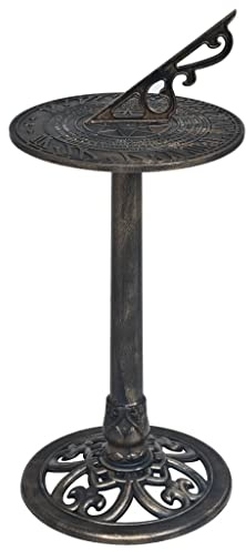 Lumanois Reloj Solar de plástico Color Bronce 35,5x82 cm,Casa y jardín,Decoración,Relojes de Sol,2.4kg-48225