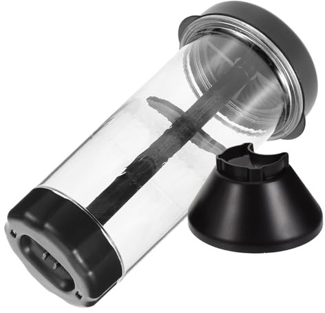 HOOWIFFY Cedazo Semiautomático de Plástico Negro Resistente al Desgaste, Fácil de Usar para Repostería y Cocinas Profesionales Reutilizable