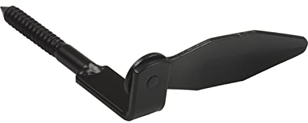 Amig - Fermaporta Mod.2 - Dimensioni: 100 x 123 mm - Ancoraggio di sicurezza in stile forgiato - Previene urti e rotture - In acciaio rifinito in nero epossidico opaco