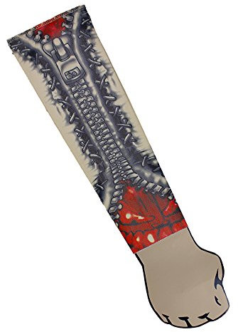 Tattoo Ärmel - Stulpe mit Reißverschluss - zum Kostüm Rocker Punker