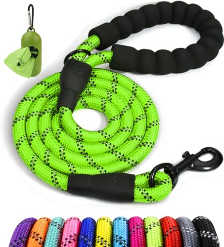 Taglory Laisse Chien Corde réfléchissants pour Chiens de Moyenne Grande | Ultra-Résistante Grade Escalade Ø 1,2 cm, Pour Grand Chien qui Tire, Prise en Main Douce Sans Brûlure, Balade Quotidienne