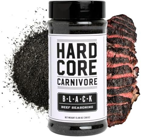 Hardcore Carnivore Black | All-Purpose Beef Seasoning Rub, 13oz Shaker