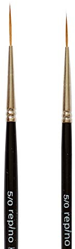 Repino Schlepperpinsel Set Kolinsky Rotmarder Künstlerpinsel - 2 Stück - Rotmarderhaar Pinsel Schriftpinsel
