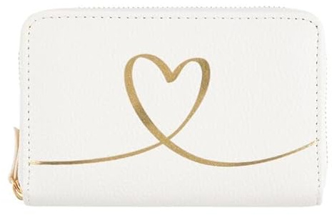DRAEGER PARIS 1886 Damen Herz Gold – Weiß Geldbörse