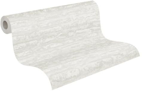 A.S. Création Steinoptik Weiß Hellgrau Attractive 2 390273 - Stein-Vliestapete - 10,05 m x 0,53 m Made in Germany