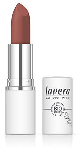 lavera Comfort Matt Lipstick - Cayenne 01 - Intensive Farbe - Mattes Finish - Angenehmes Tragegefühl - Bis zu 6 Stunden Halt - vegan - Naturkosmetik (1x 18,2 g)