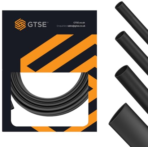 Gocableties - Guaina Termorestringente per Cavi 3:1 25,4 mm x 1,2 m nera | Tubo termoretraibile impermeabile, rapporto 3:1 - Per isolare, evidenziare, unire e riparare cavi