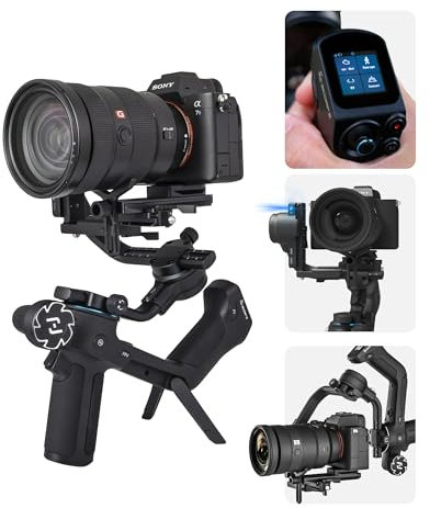 FeiyuTech SCORP 2 Gimbal Stabilizer for DSLR and Mirrorless Camera, Integrated Al Tracking, 3-Axis Camera Stabilizer Fits for Sony Canon Fuji Nikon, 5.5lbs Payload Touch Screen Vertical Shooting