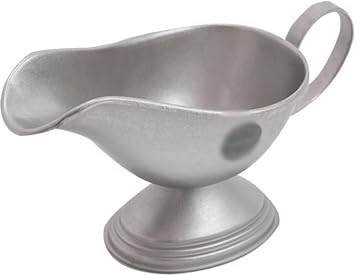 Saucière blanche Récipient de vinaigrette de saucière Vintage et tasse de Sauce à tremper étanche for le dîner de fête au vinaigre, cadeau de Sauce Ketchup Sauce crème (Color : Silver A)