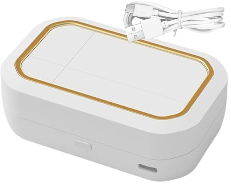 Contact Lens Cleaner Machine - Portable Ultrasonic Contacts Cleaning Machine,Contact Lens Cleaner Solution Soak Case for Colored, Soft, RGP Lenses