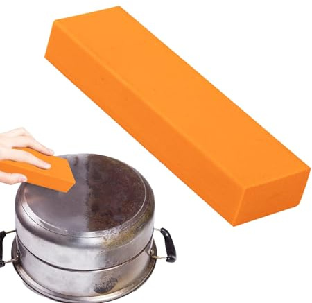 Rostradierer für Metall – Rostradierer aus Gummi | Edelstahlmesser, Rostentfernungsartefakt, Schmutz-Fleckenentferner, Küchenwerkzeug, orange Edelstahl-Fleckenradierer - Gummi-Edelstahl-Kratzradierer