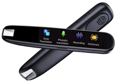 Fafeicy Bolígrafo Traductor de Idiomas Inteligente, Pantalla de 2,22 Pulgadas, 12 Idiomas, Lector de Texto, Traducción en Línea, Función de Grabación, Altavoz, Batería de 1050 MAh