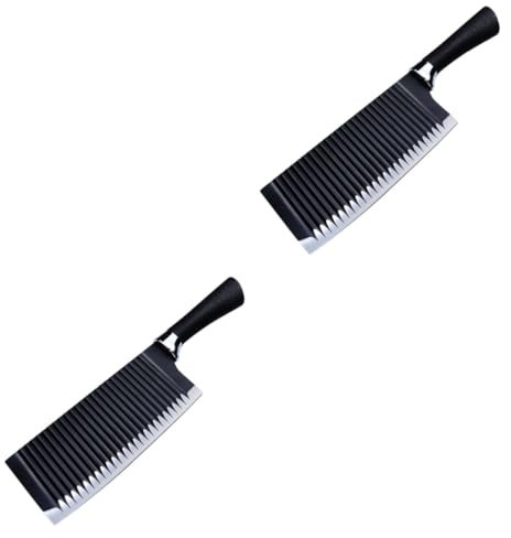 Amosfun 2 Pièces Coupe-Légumes Ondulés Outils De Coupe Froissés Ondulés Trancheuse De Pommes De Terre Trancheuse De Pommes De Terre e-Frites De Pommes De Terre Outil De