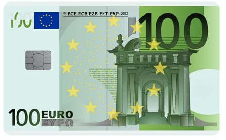 WORKIRAN Euro Kreditkarten Aufkleber | Transport, Debitkarte, Kreditkarte | Abdeckung & Personalisierung von Bankkarten | Blasenfrei, schlank, wasserdicht
