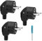 3 piezas Enchufe Schuko 250 V 16 A Clavija Enchufe Macho Enchufe Macho enchufe macho en ángulo Enchufe de Tierra Enchufe de Contacto Protector Enchufe Schuko para Exteriores IP20